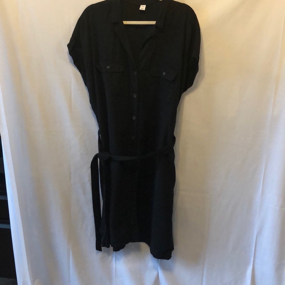 Old Navy black button up dress